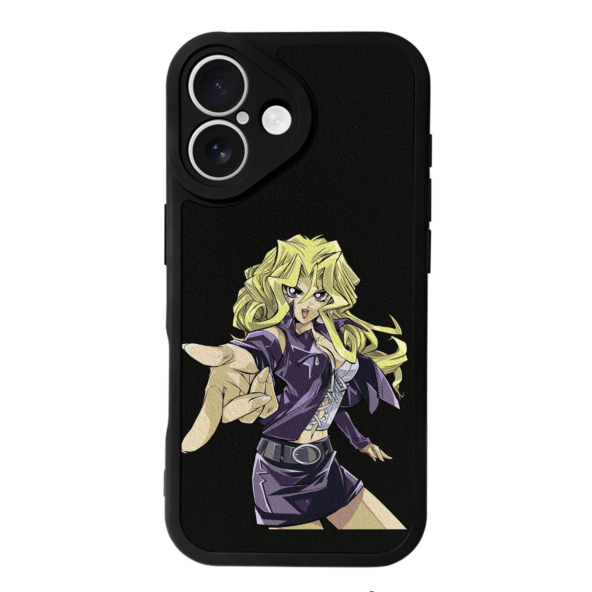 （画像用） 遊☆戯☆王 Yu-Gi-Oh! 【iPhone 16シリーズ対応】シリコンスマホケース（レザー調） 材質：シリコン